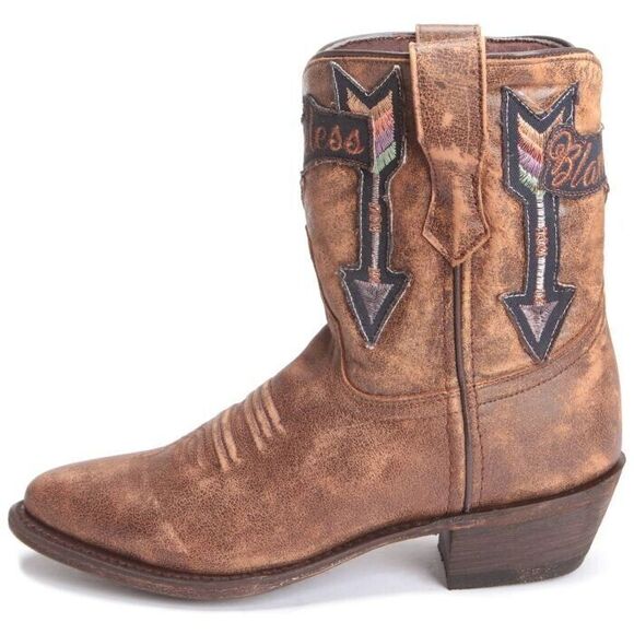 New Laredo‎ Women's Leather Western Boots Snip Toe Brown  7M "Blameless" - Picture 2 of 8